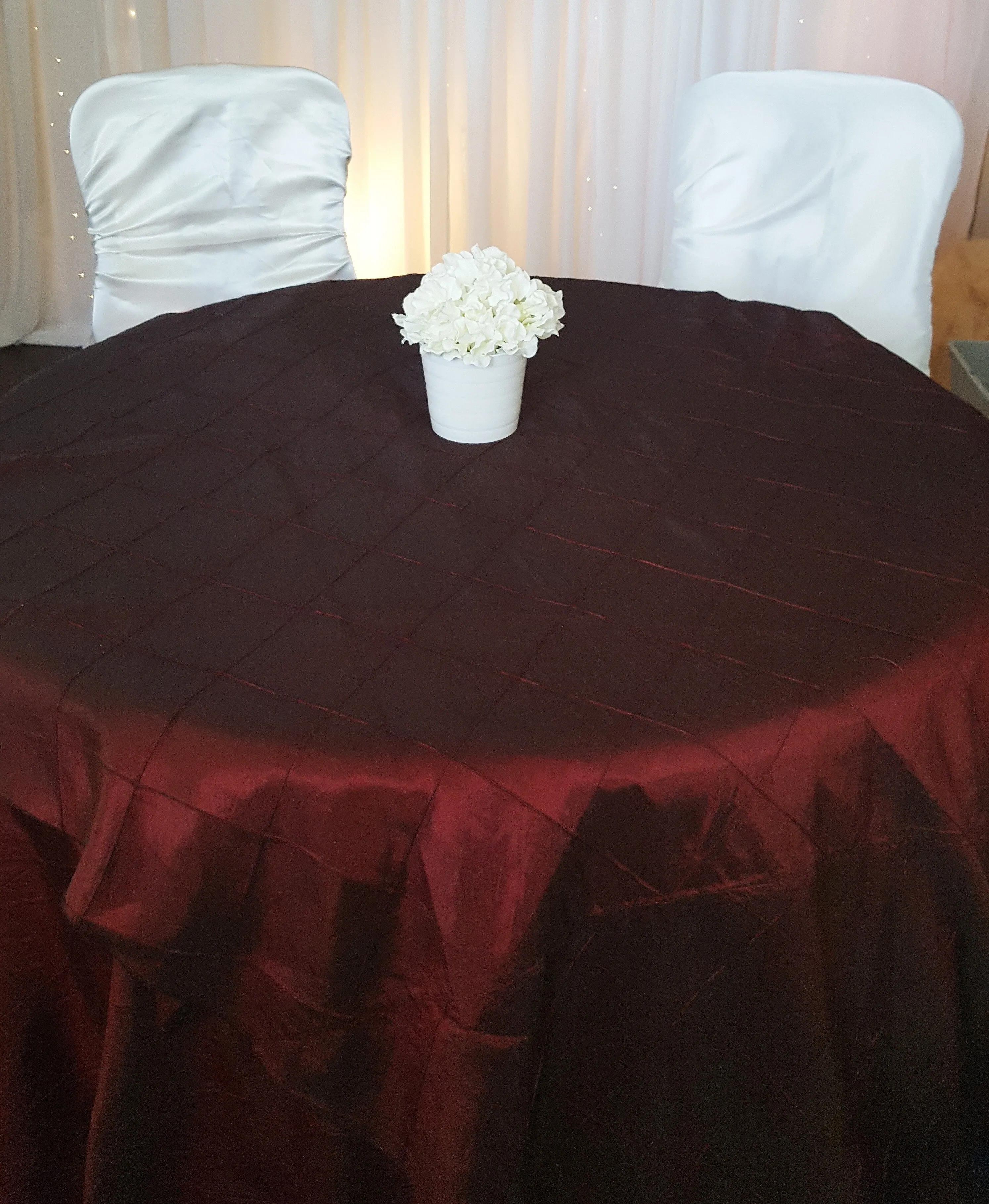 Rectangular Table Linen - 90x156in - Pintuck - Marsala