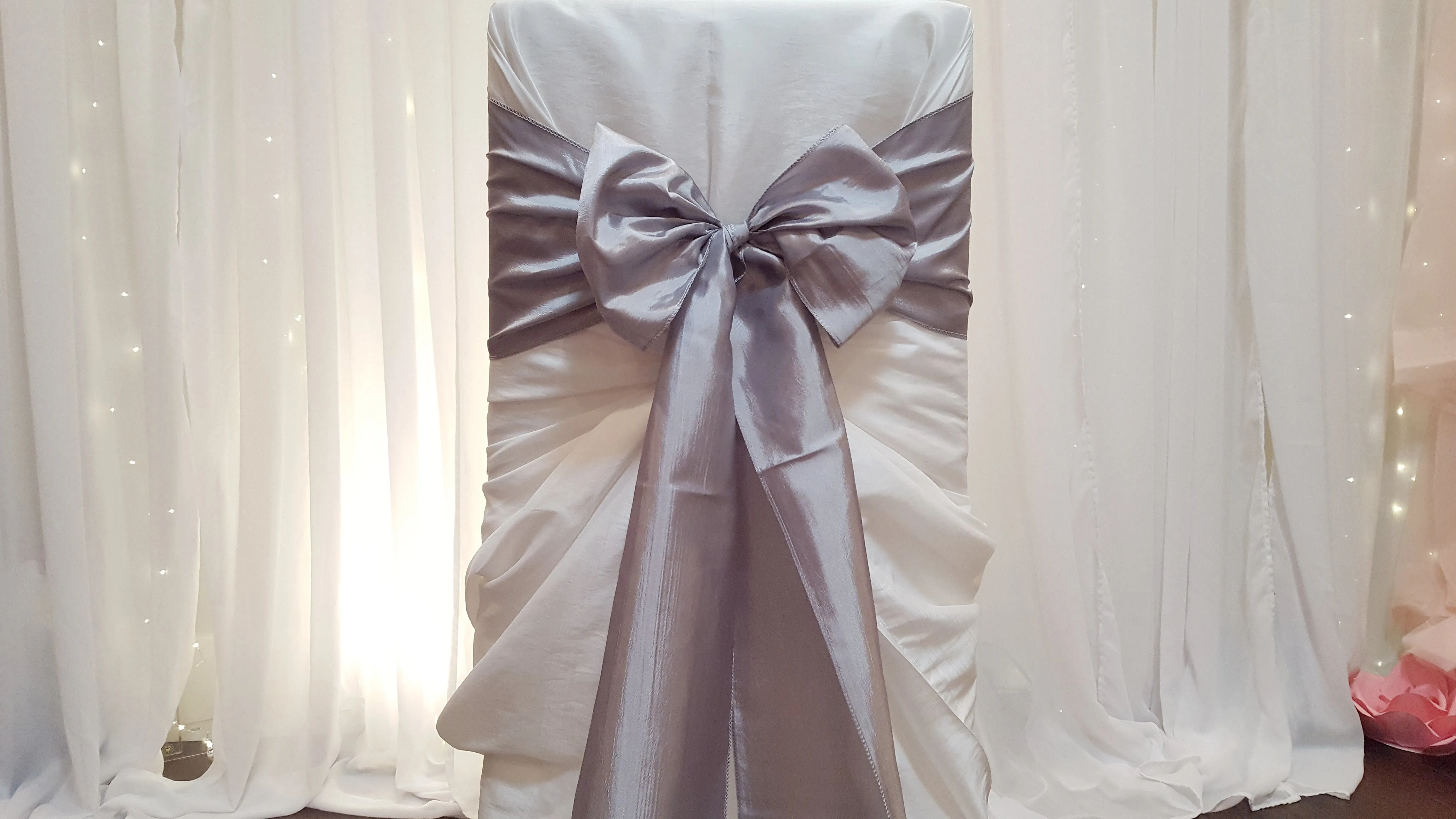 Sash - Taffeta - Silver