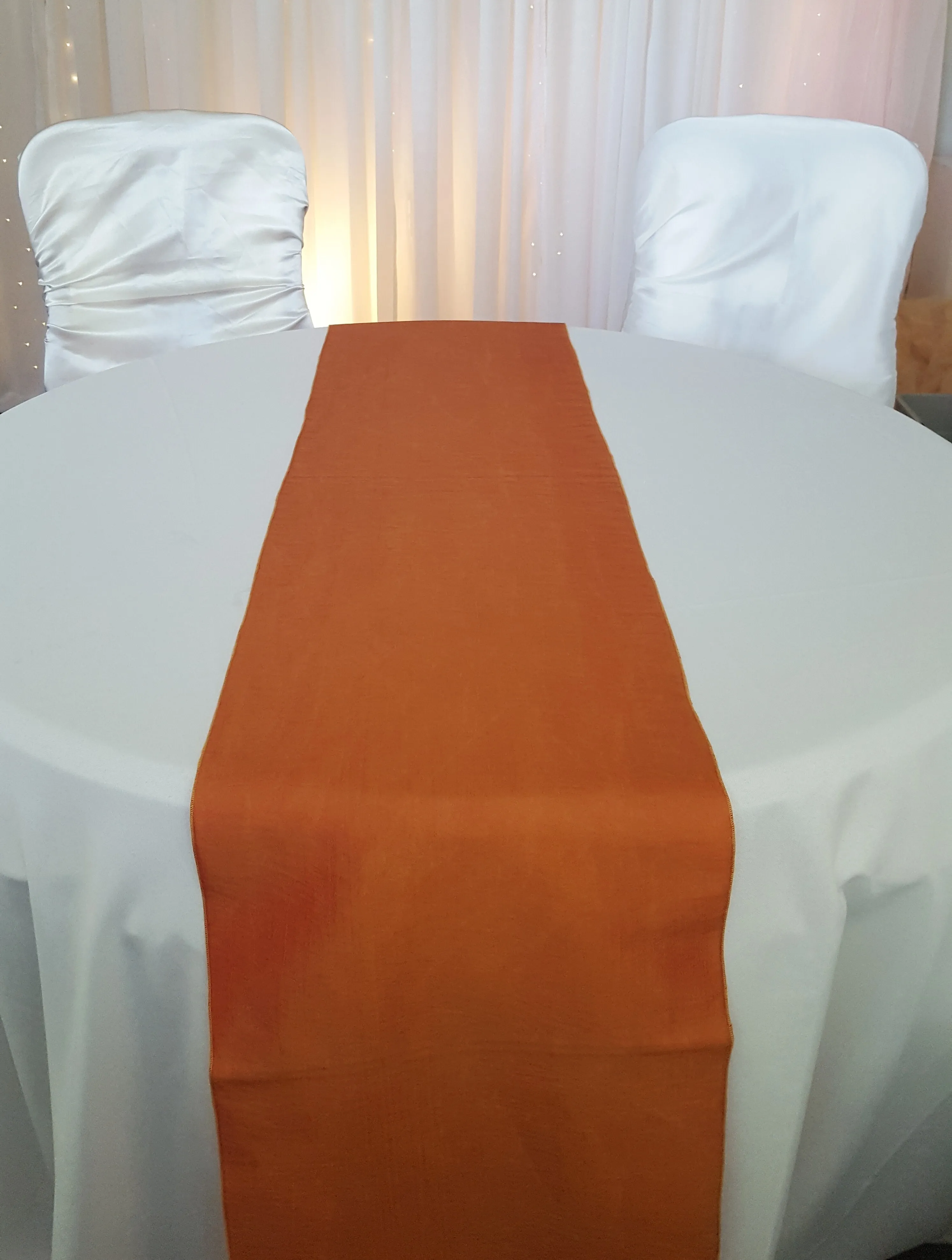 Table Runner - Taffeta - Burnt Orange