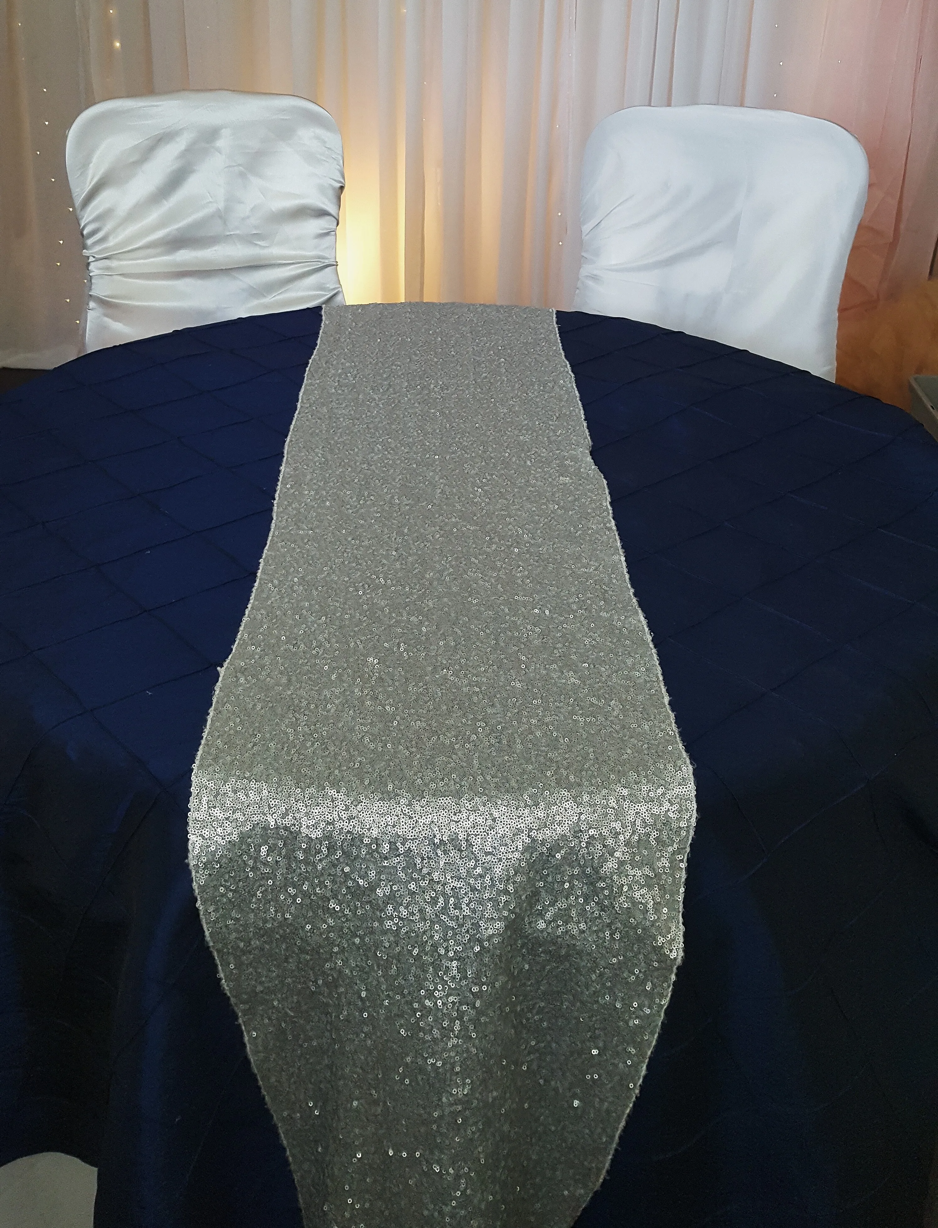 Table Runner - Sequin - Silver