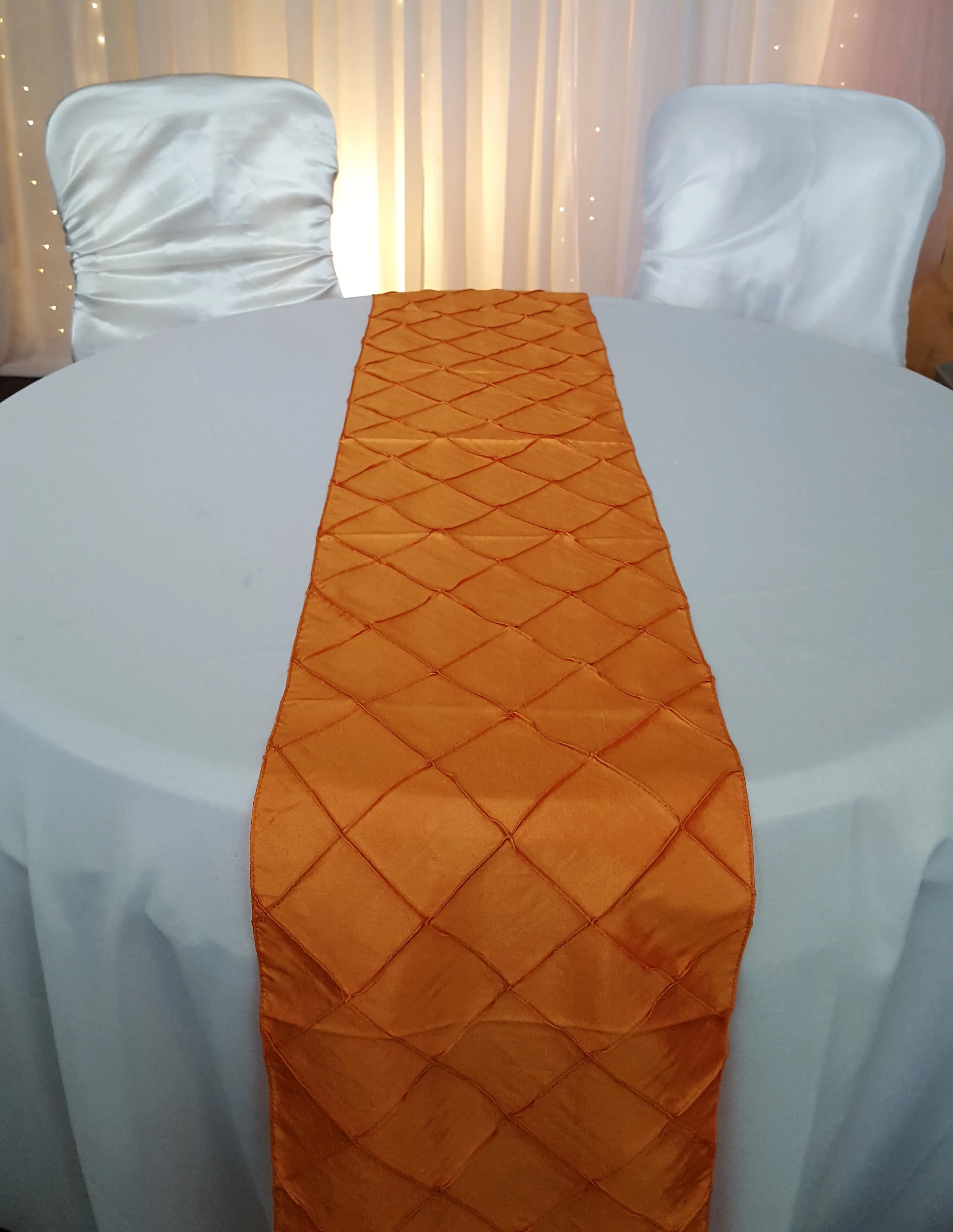 Table Runner - Pintuck - Orange
