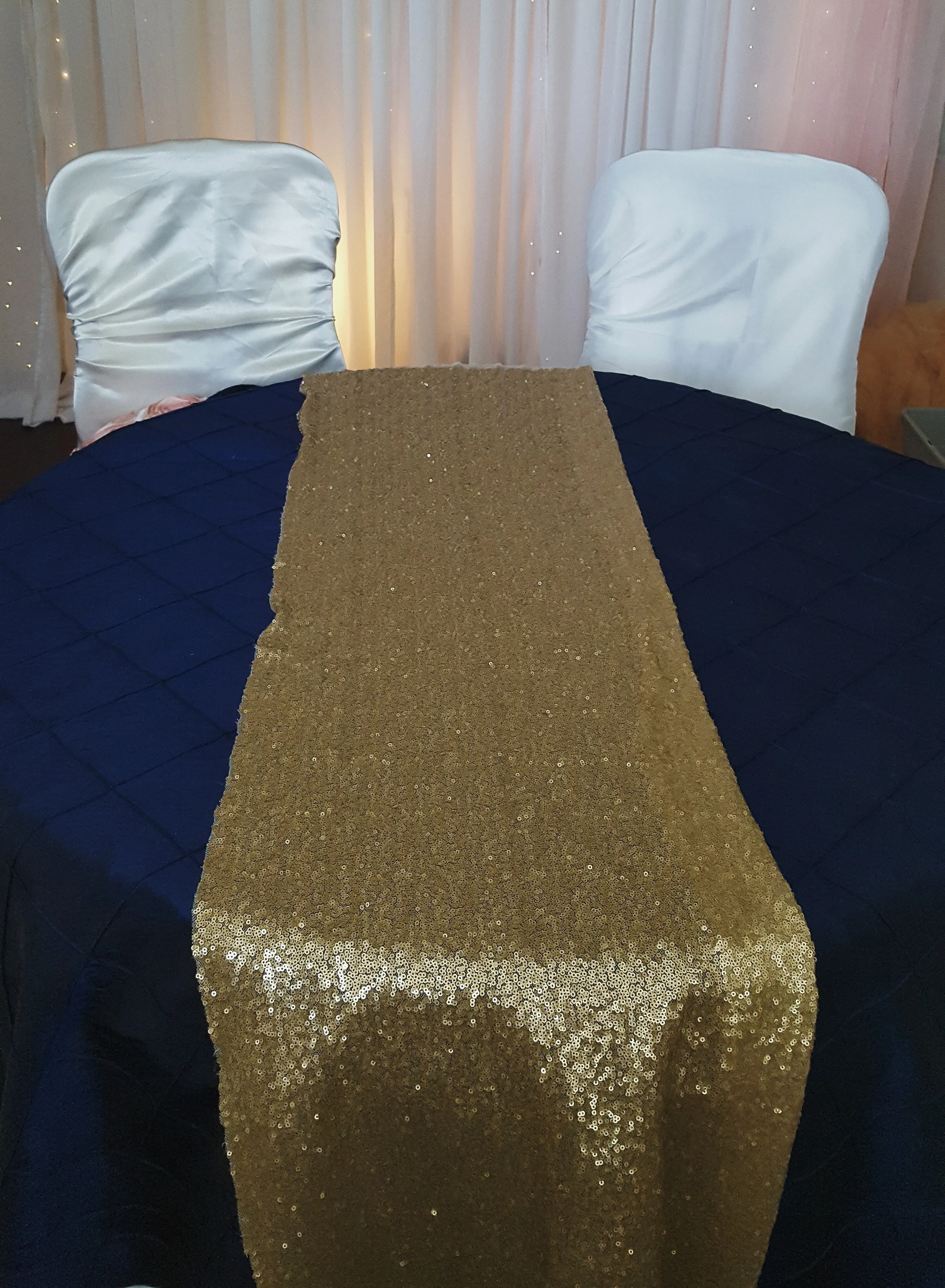 Table Runner - Sequin - Gold