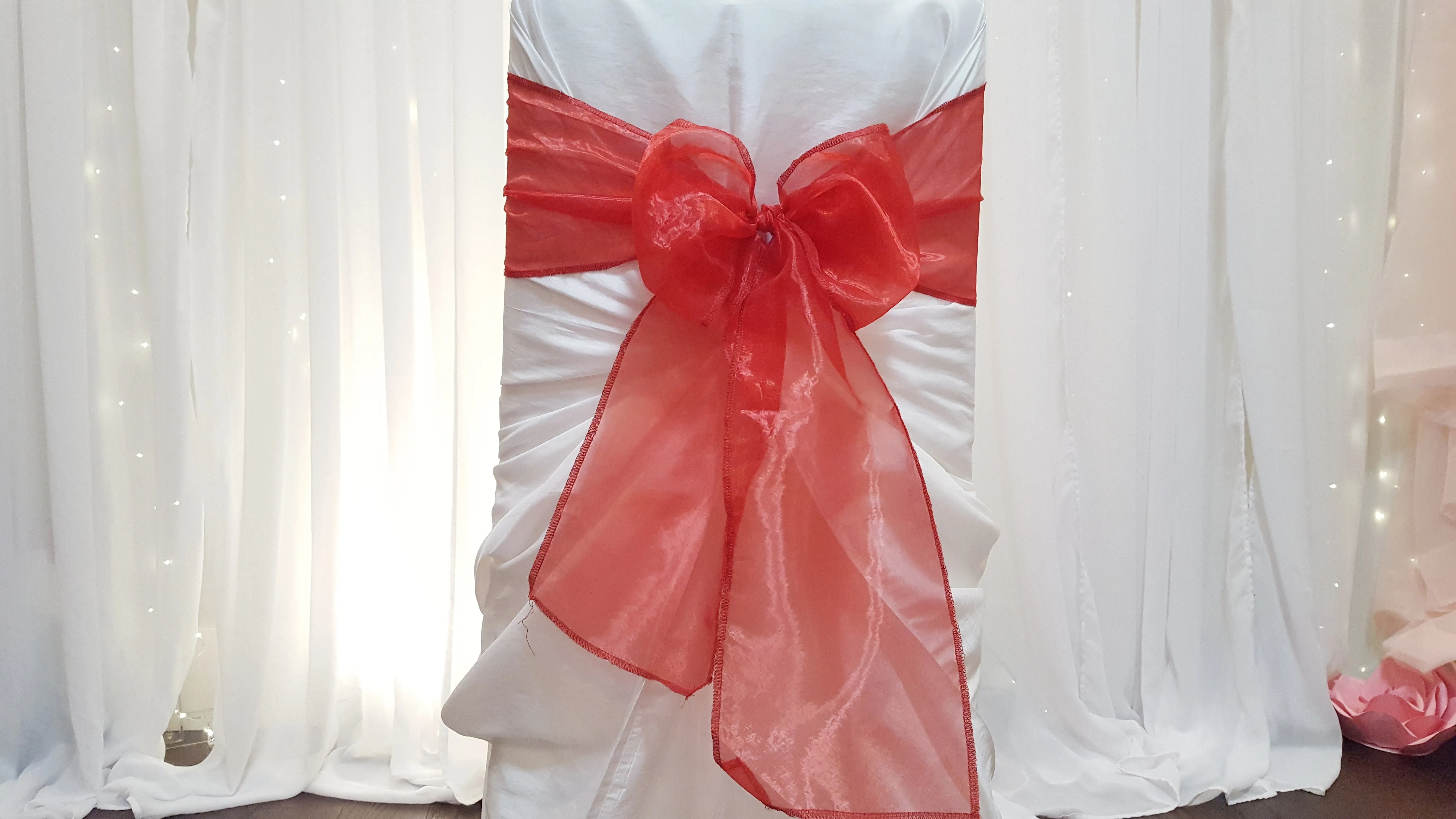 Sash - Organza - Red