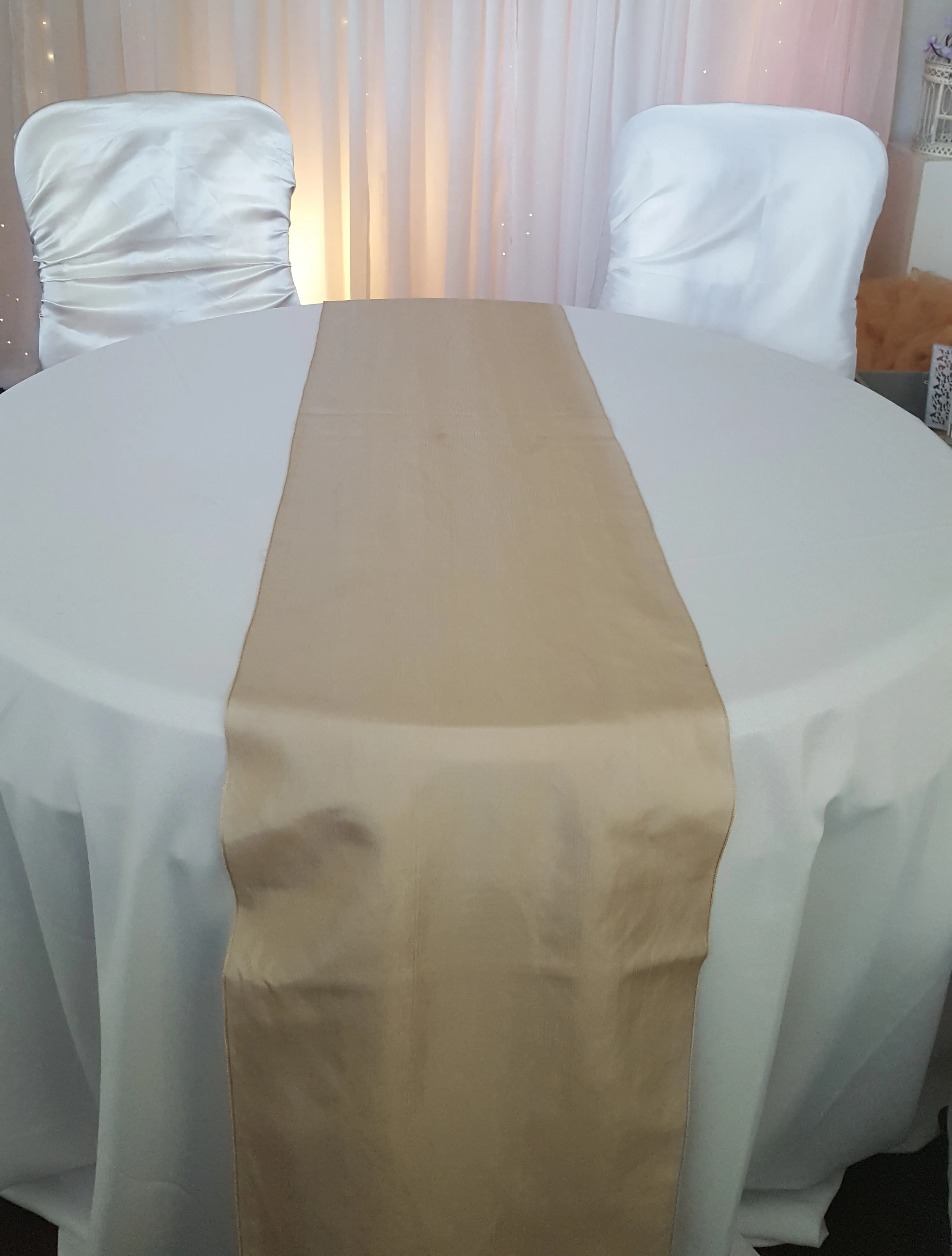 Table Runner - Taffeta - Champagne
