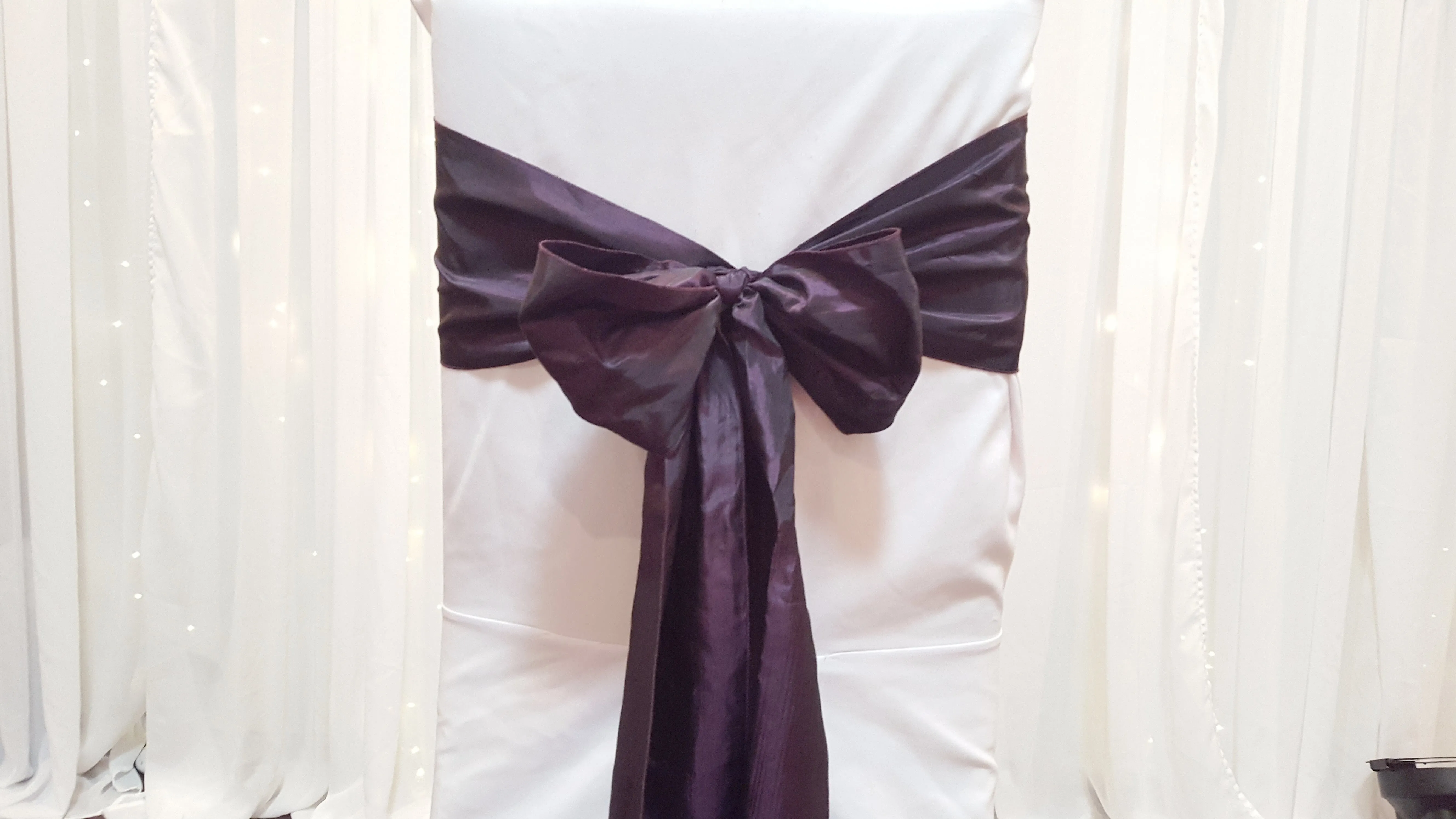 Sash - Taffeta - Eggplant