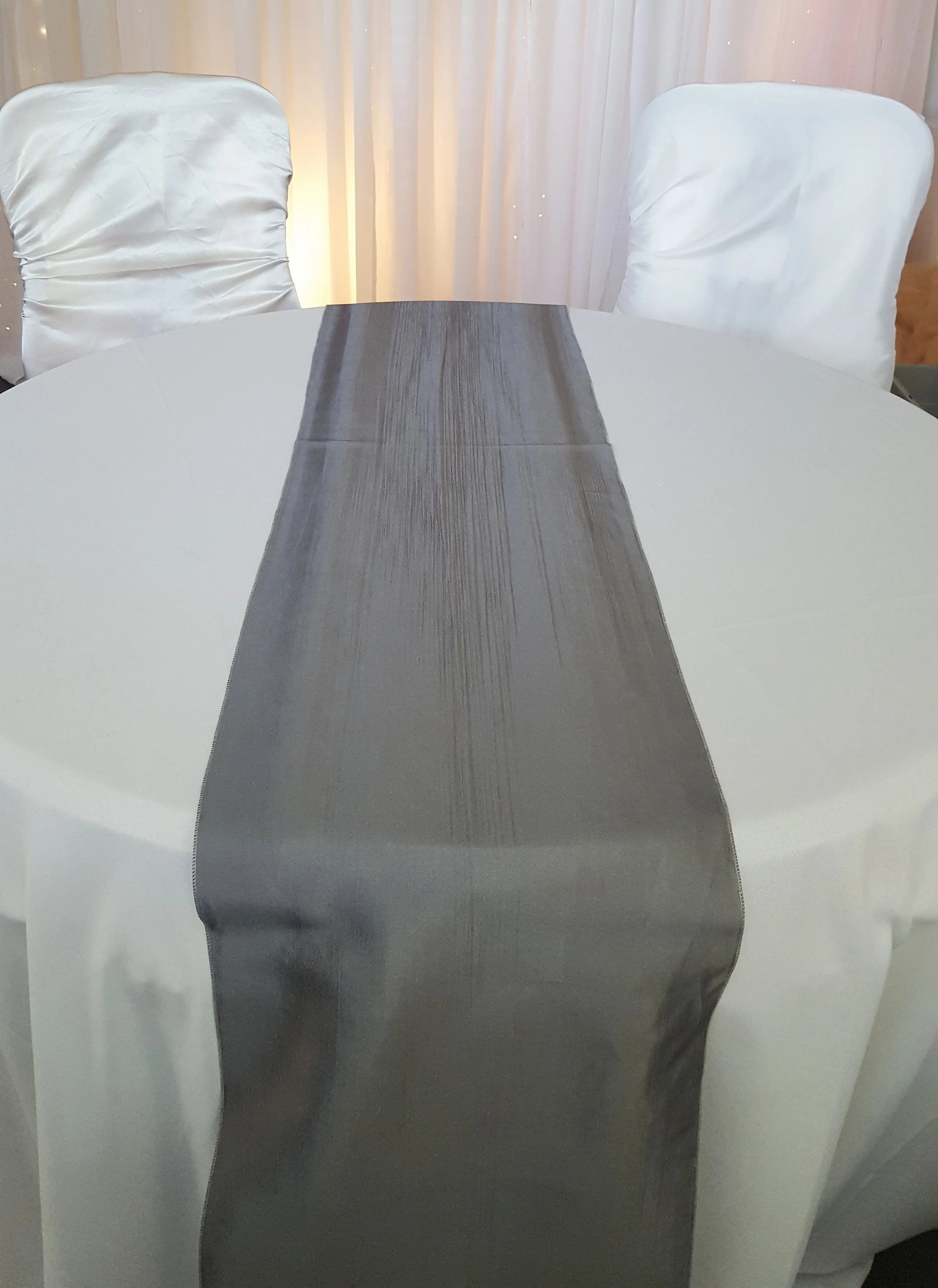 Table Runner - Taffeta - Pewter