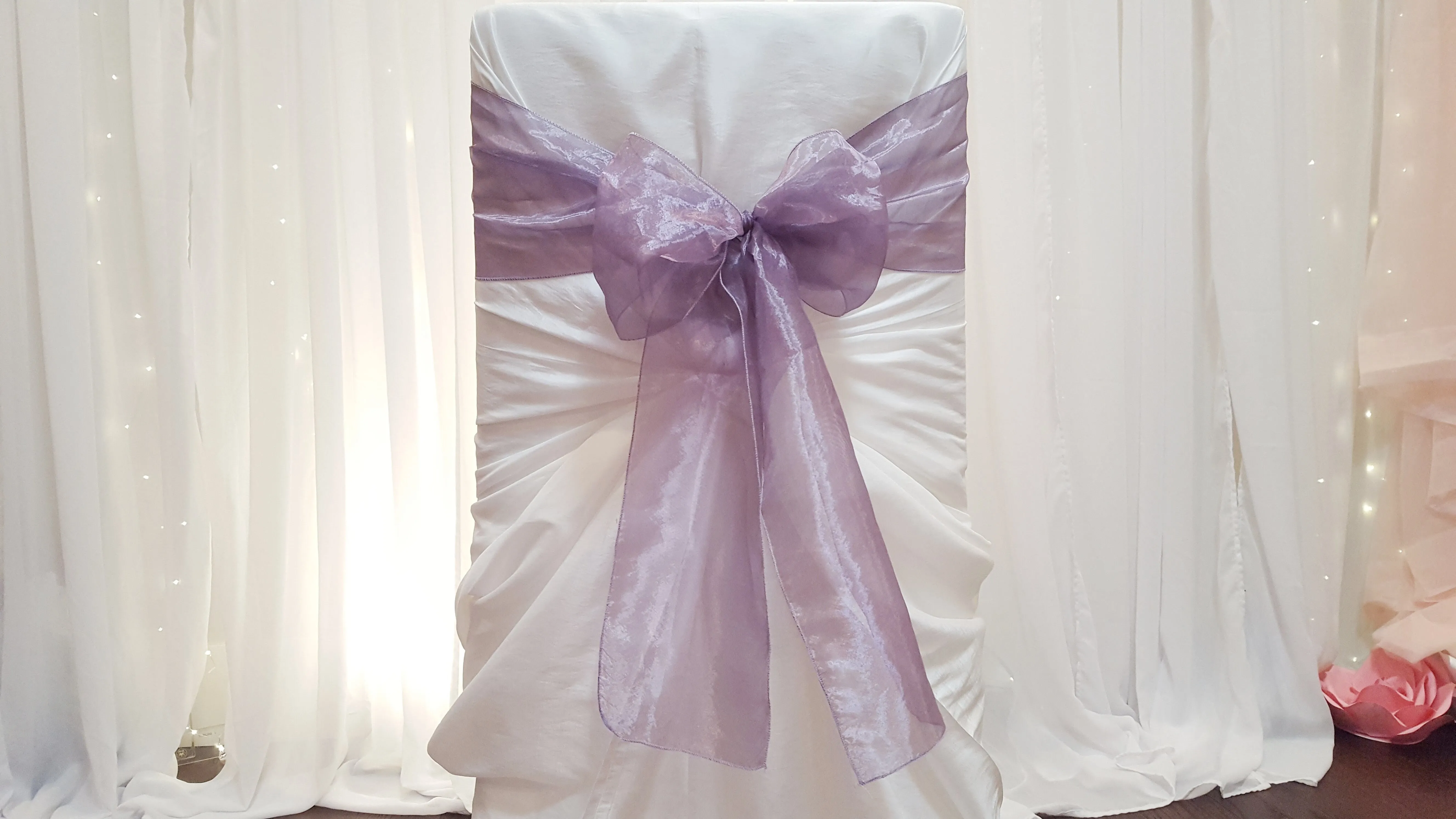 Sash - Organza - Dusty Purple