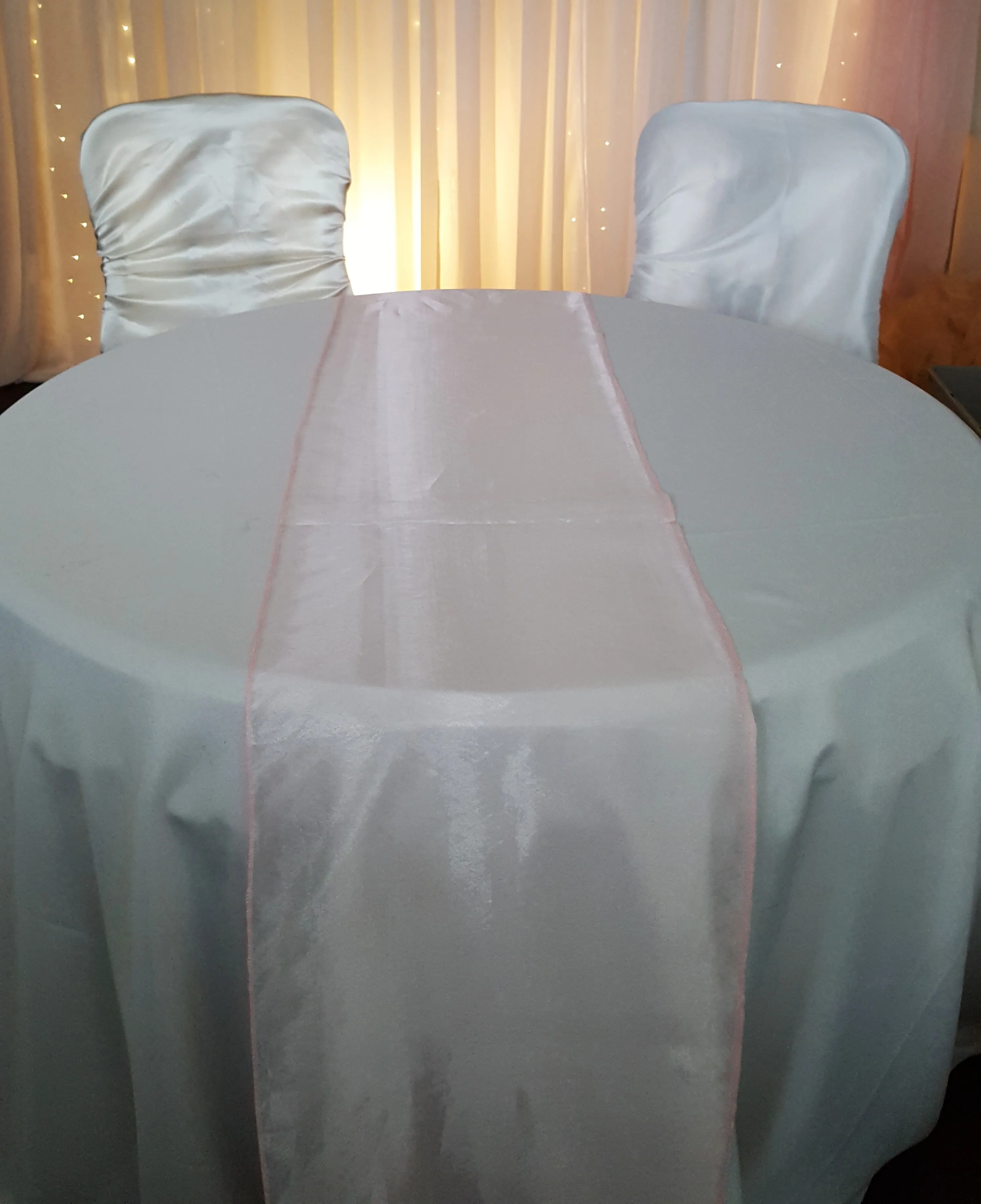 Table Runner - Organza - Light Pink