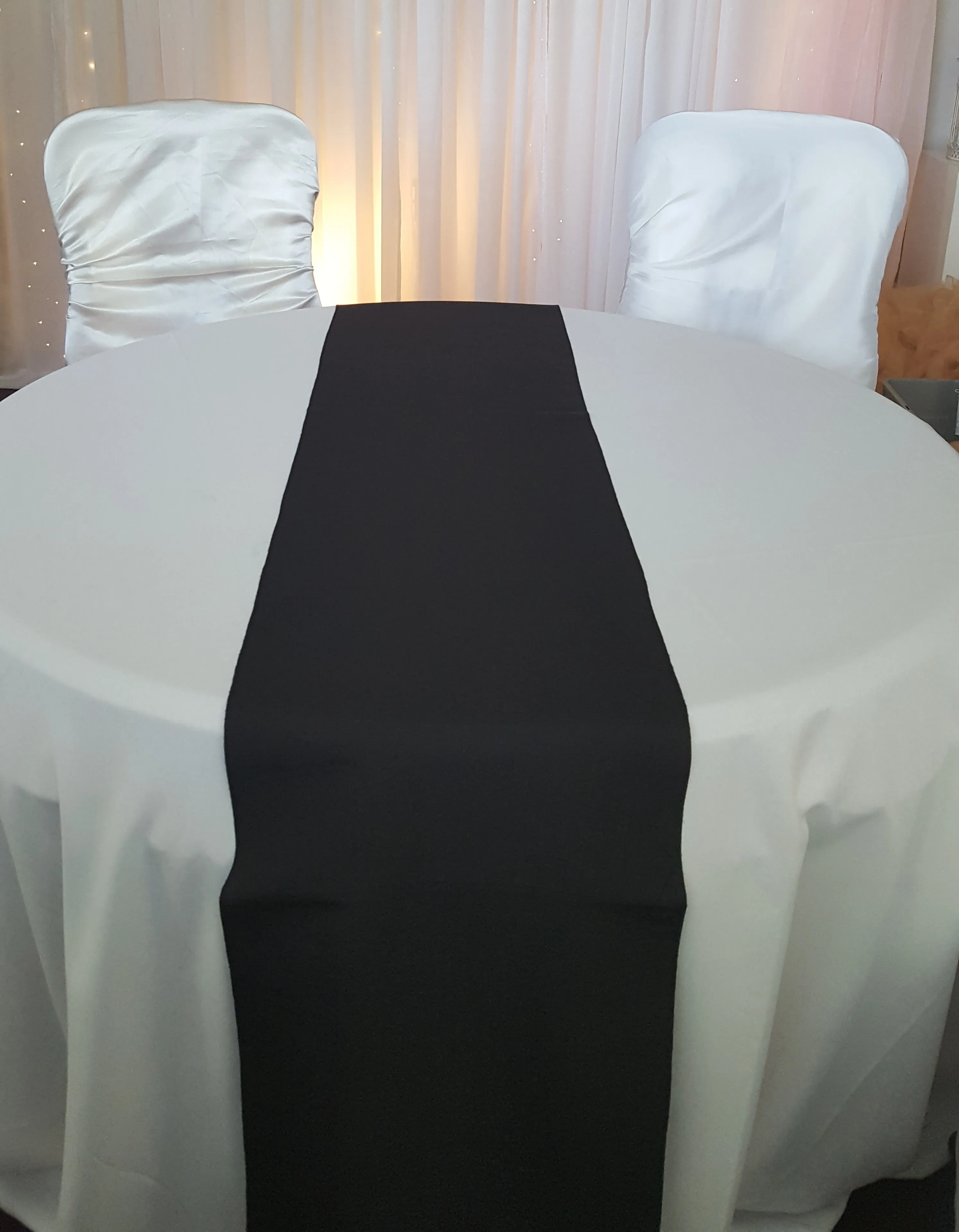 Table Runner - Taffeta - Black