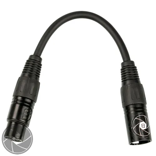 DMX Kabel verloop  3 pin (Male) > 5 pin (Female)
