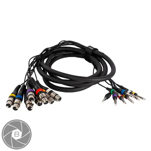 XLR (Female) > Jack spider 6 polig