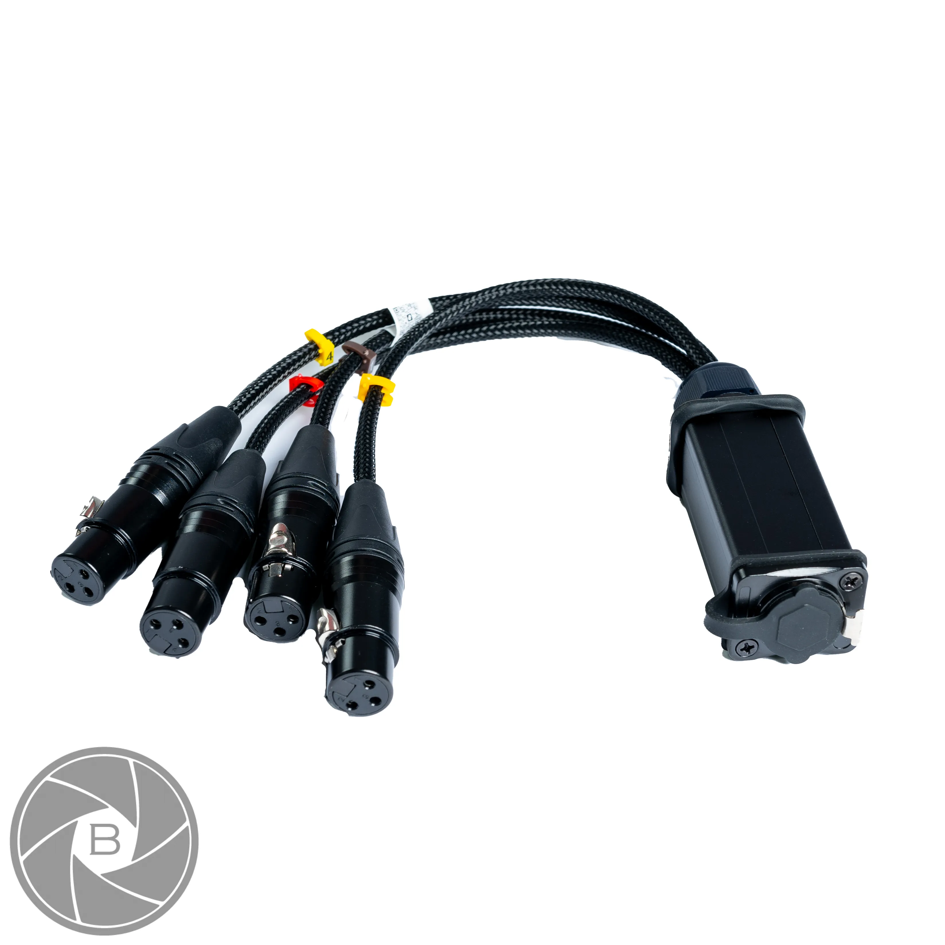 RJ45 naar 4x 3pin XLR