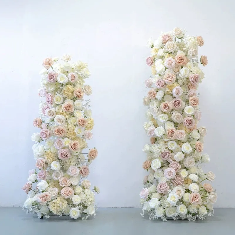 Ivory Floral Pillar