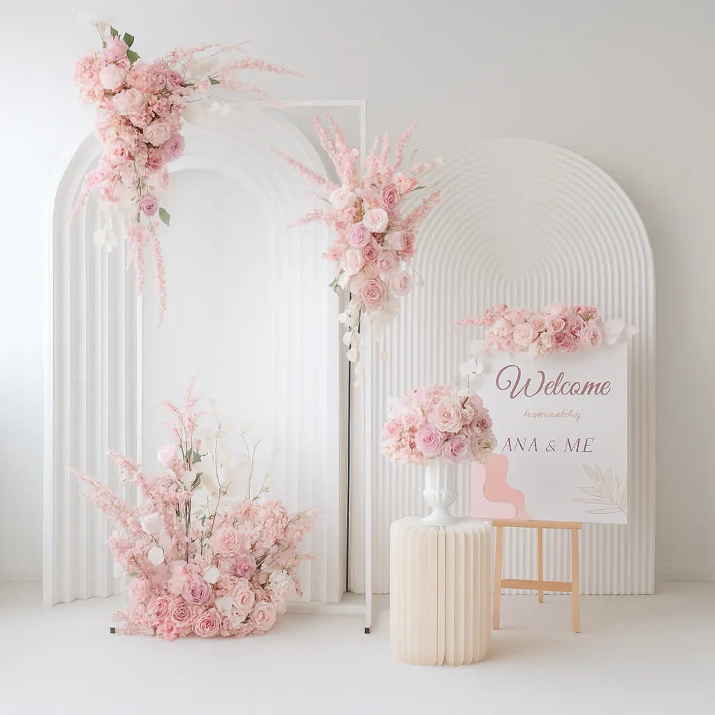 Pink floral styling set