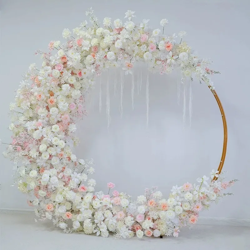 White Moon Flower Arch Backdrop