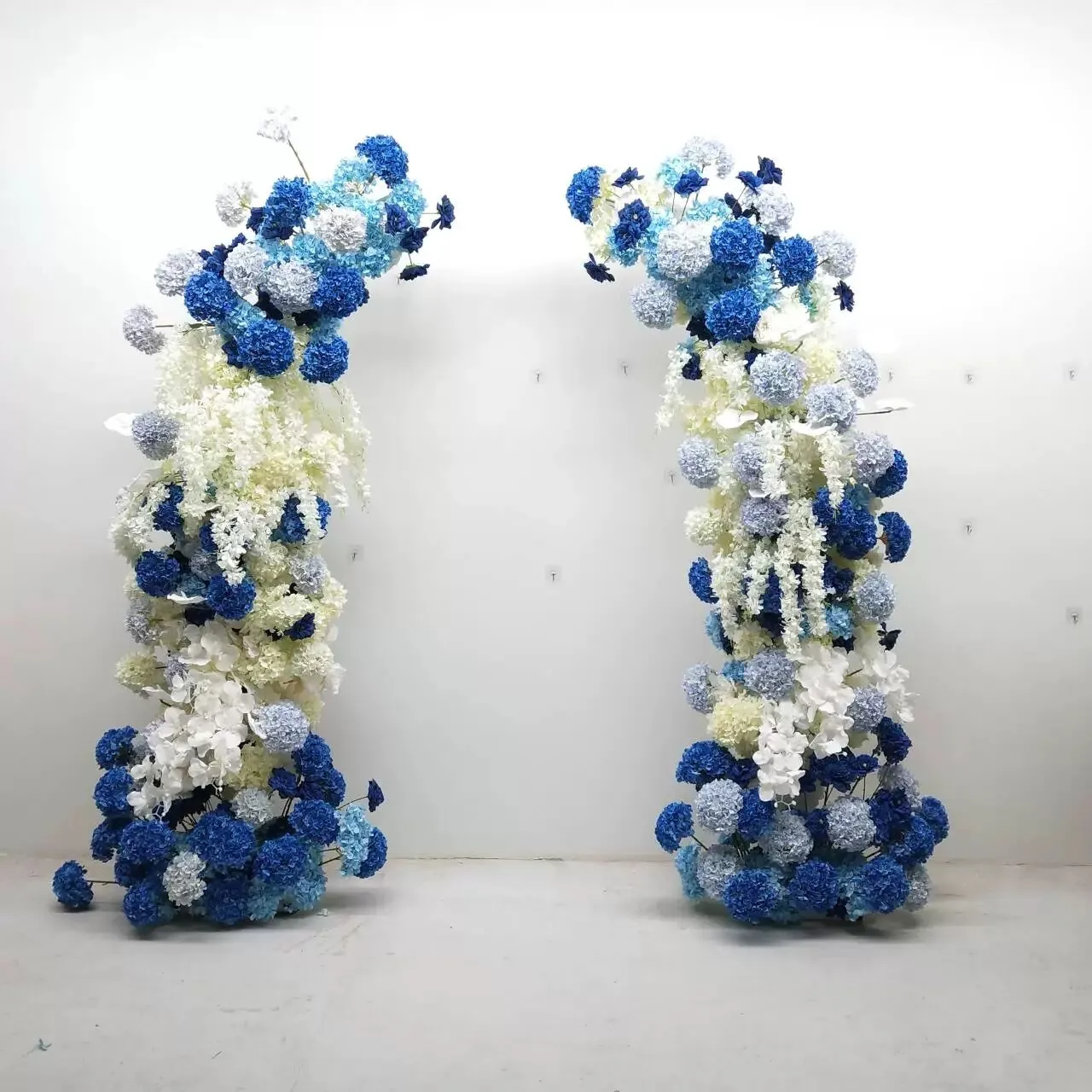 Blue & White Flower Arch Backdrop