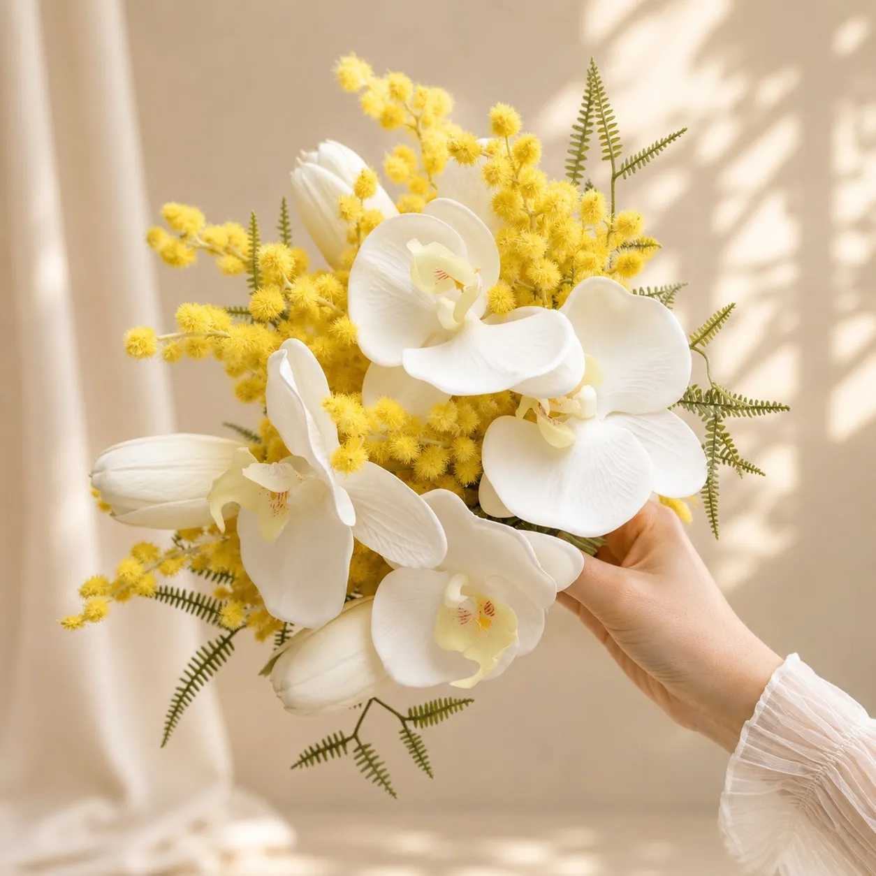 Golden Orchid Bridal Bouquet