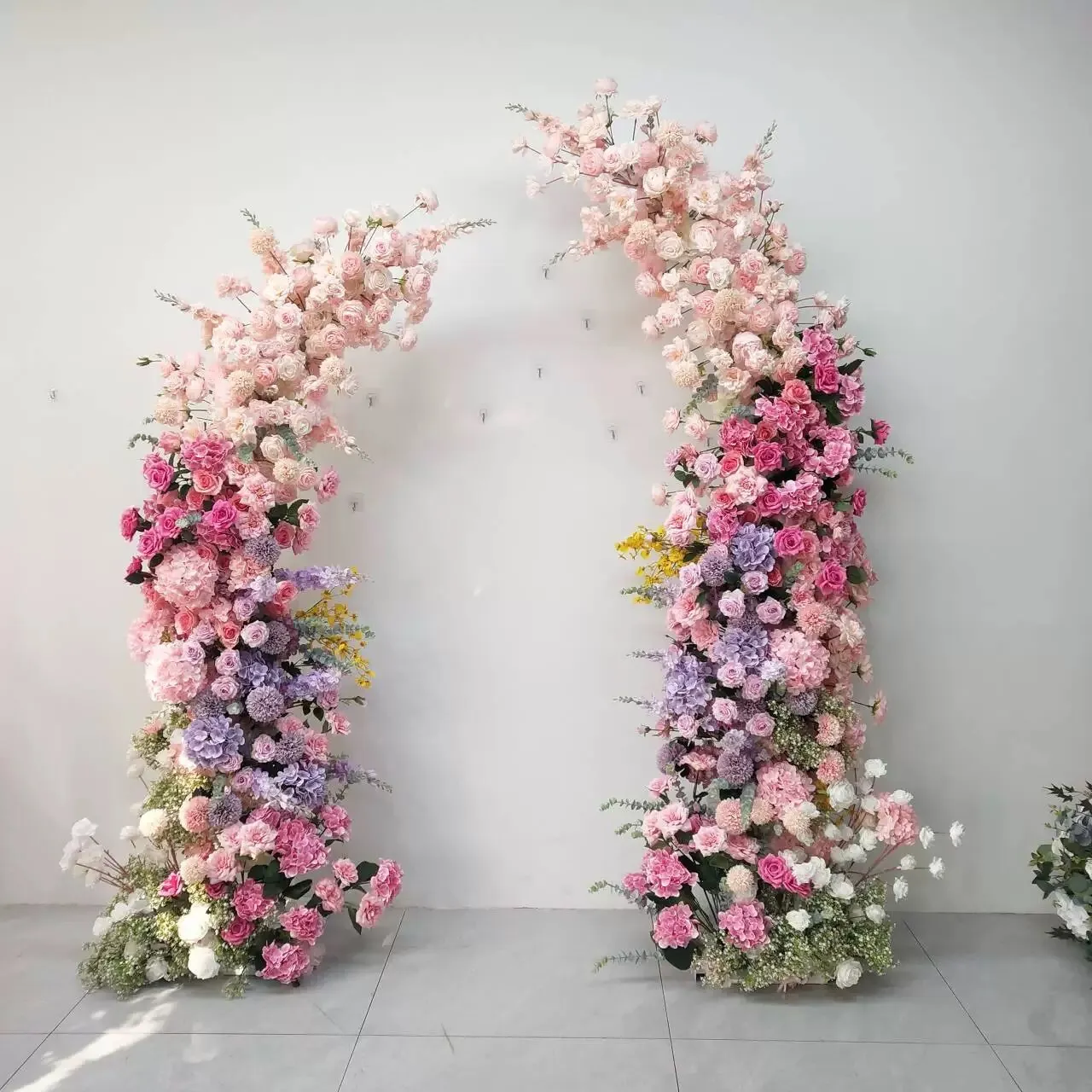 Purple & Pink Flower Arch Backdrop