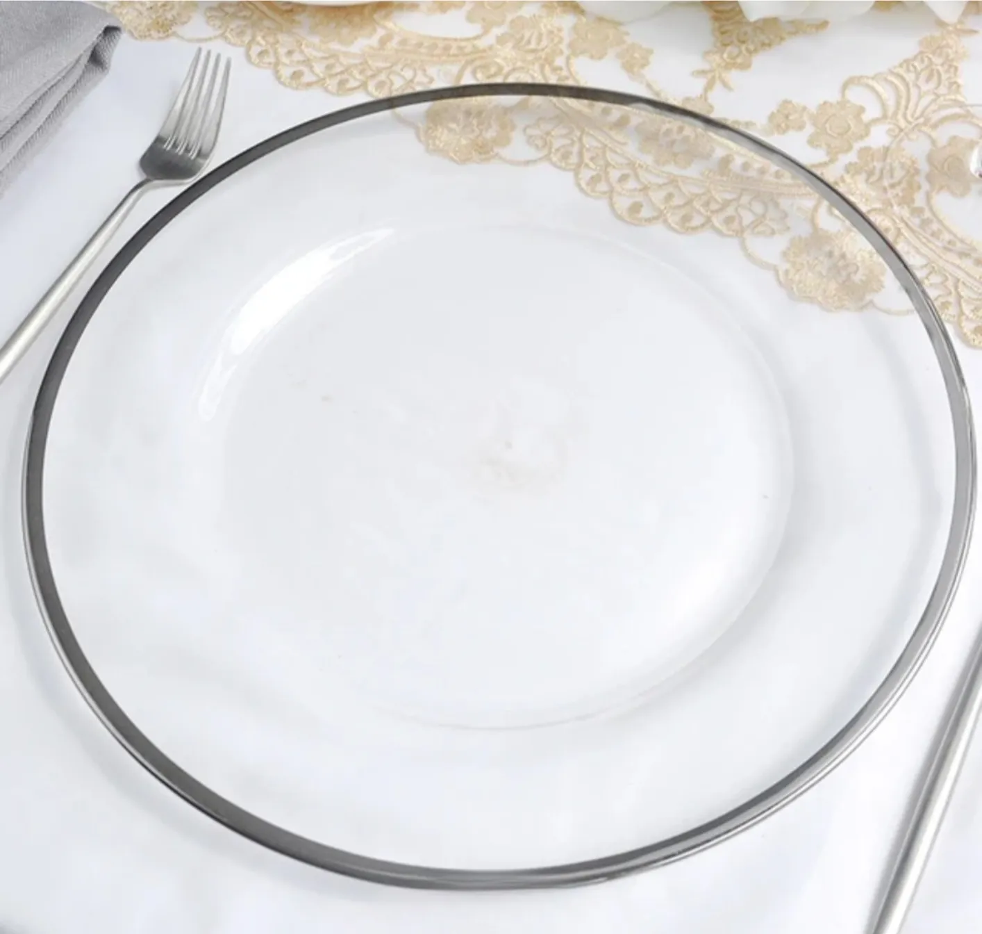 Platzteller Silver Rim