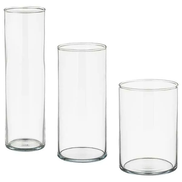 Glas Zylnder (3er Set)