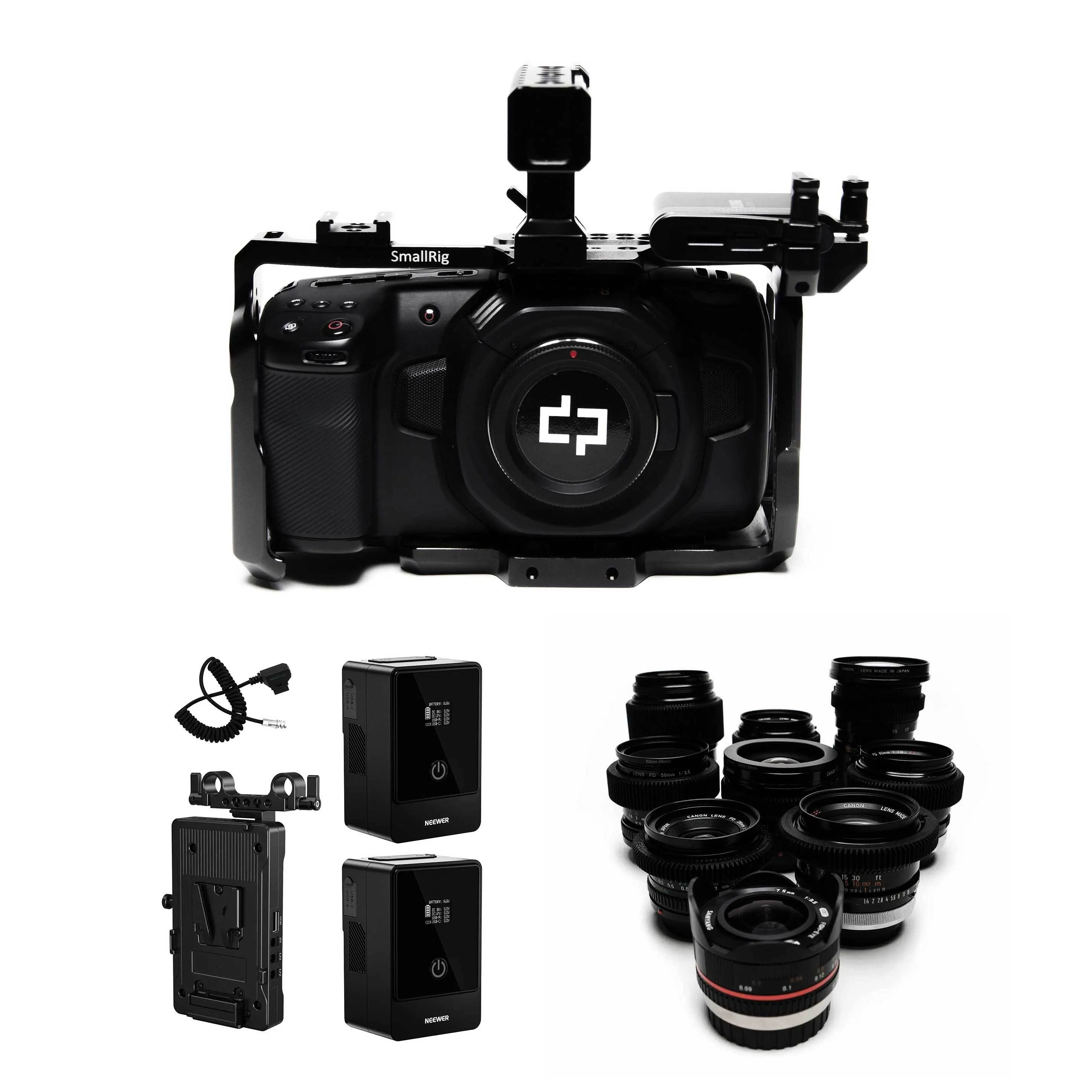 BMPCC 4K V-Lock Kit + Canon FD Vintage Primes