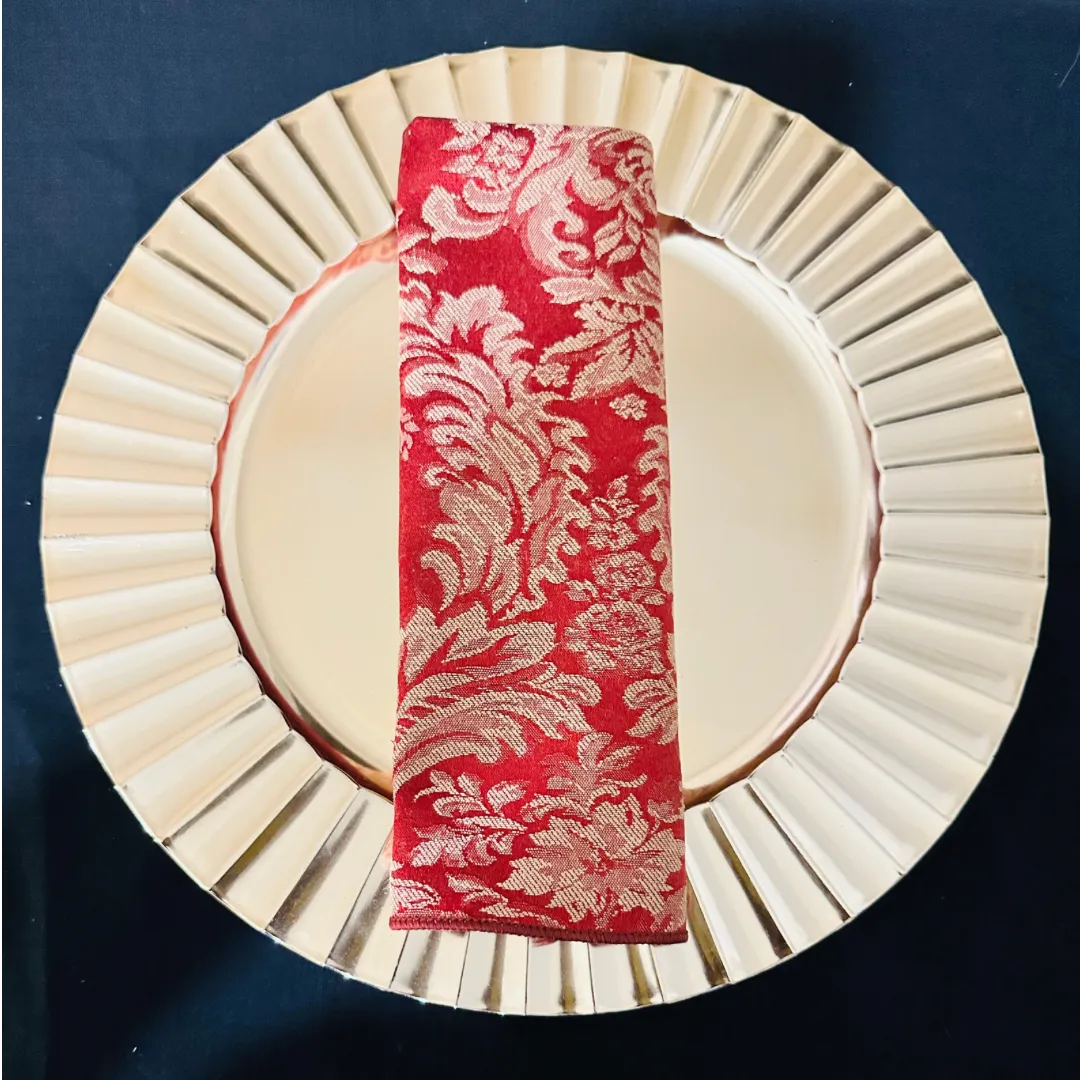 Bordeaux Miranda Damask Napkins