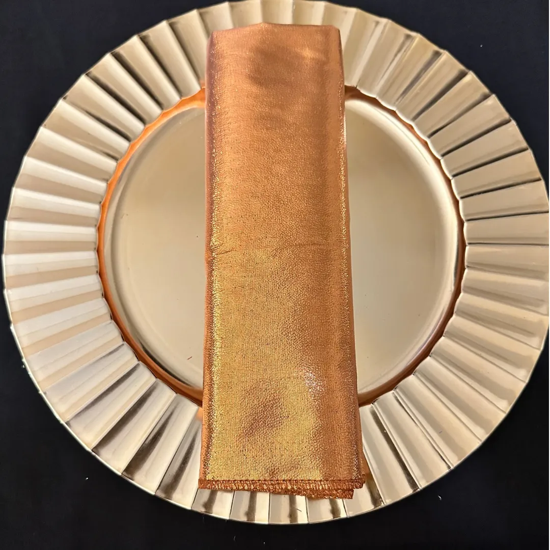 Copper Tissue Lamé Napkins