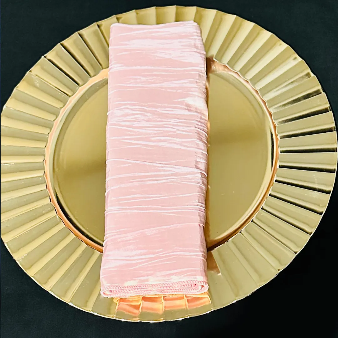 Pink Crinkle Taffeta Napkins