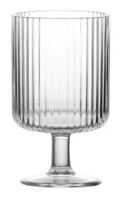 Vintage Ribbed Water Goblet 6.8 Oz