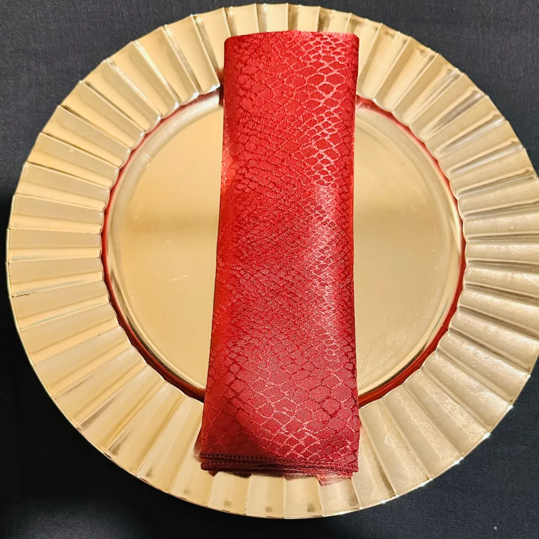 Bordeaux Kenyan Damask Napkins