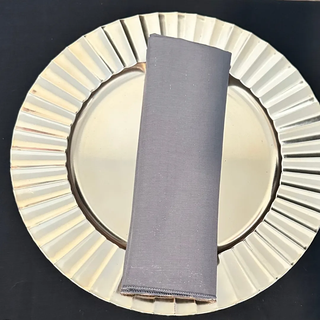 Charcoal Romance Iridescent Napkins