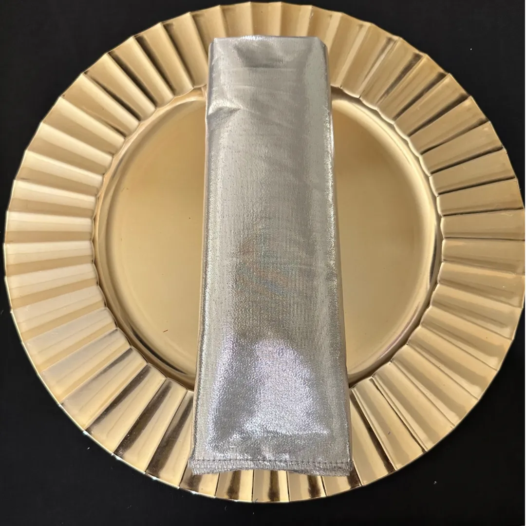 Silver Tissue Lamé Napkins
