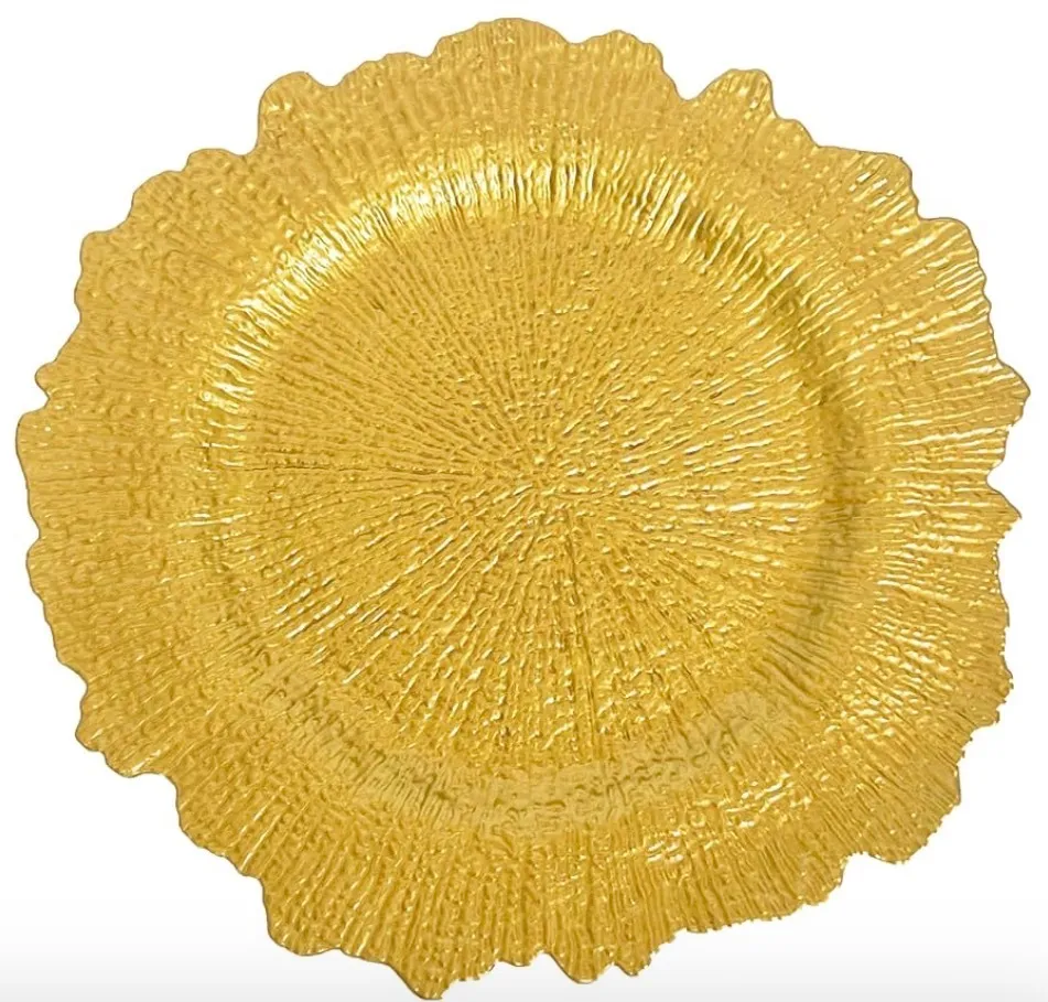 Antique Gold Reef Charger