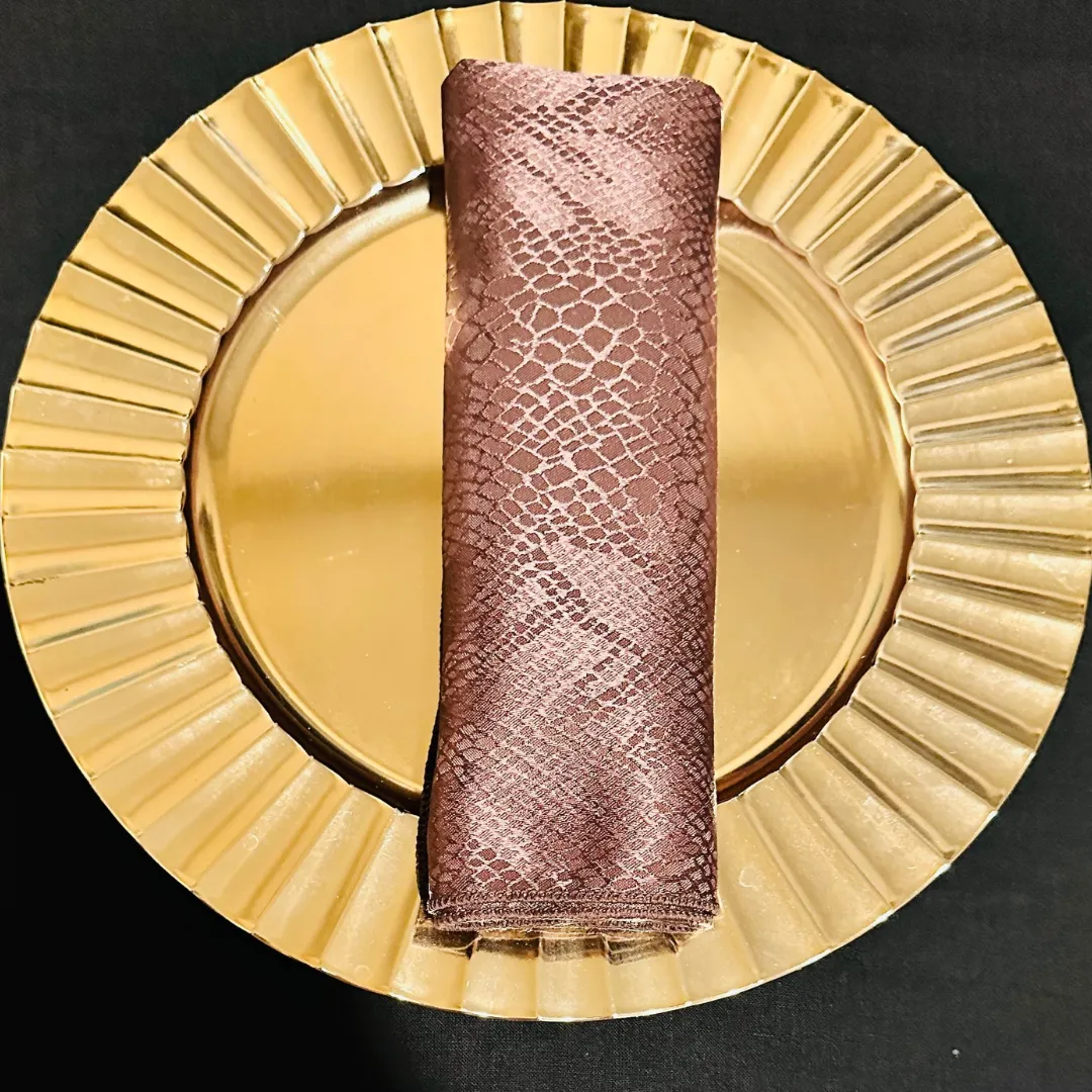 Chocolate Kenyan Damask Napkins
