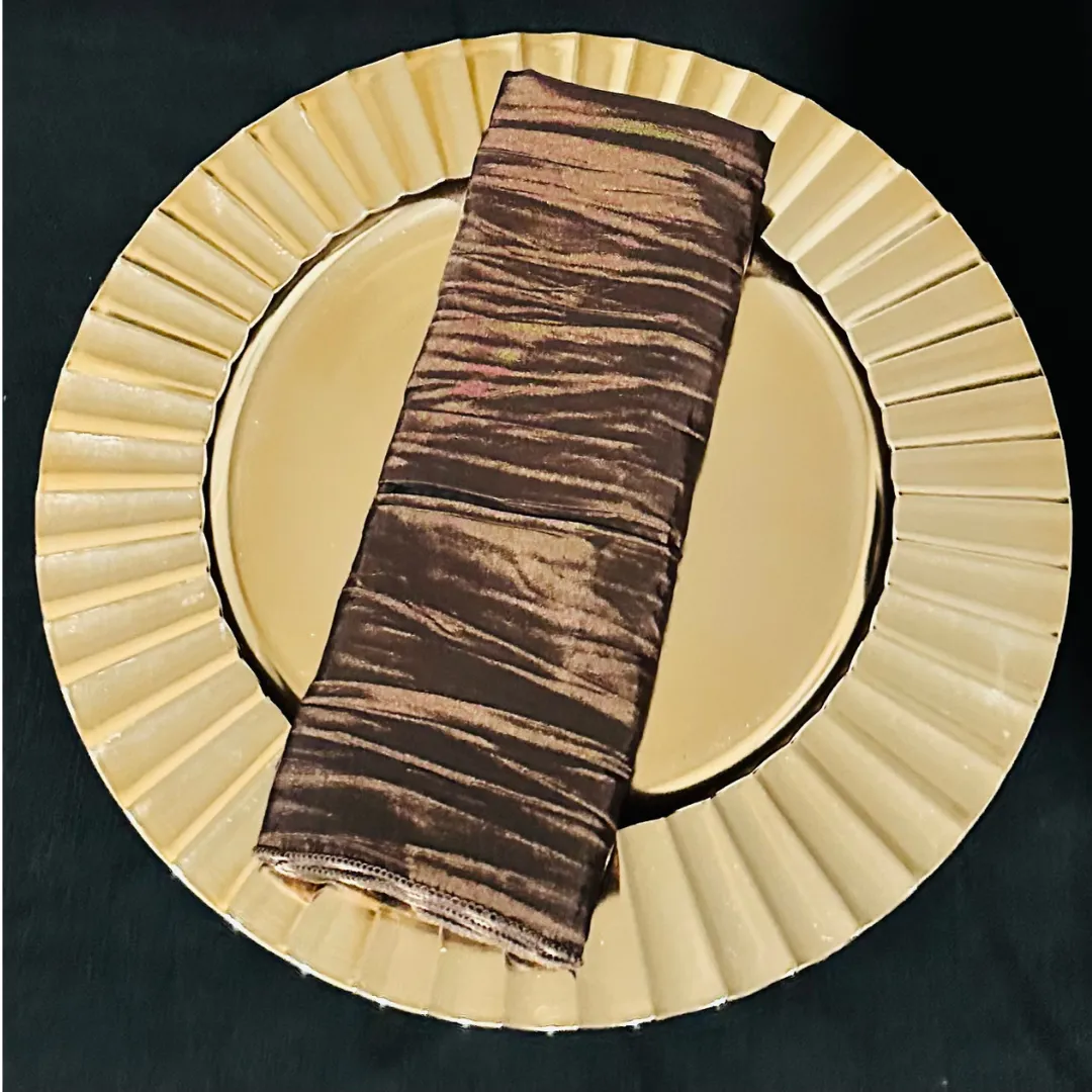 Brown Crinkle Taffeta Napkins