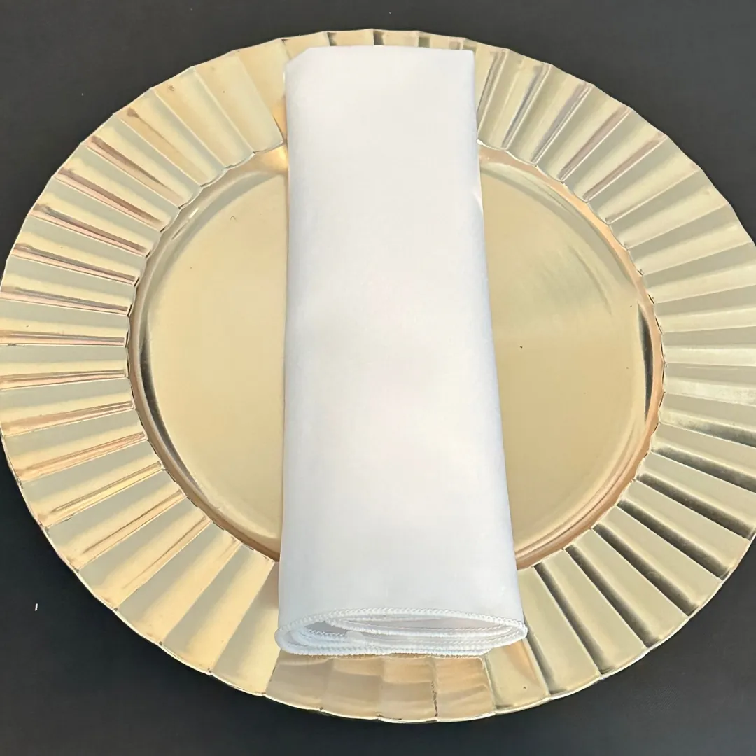 White Romance Iridescent Napkins