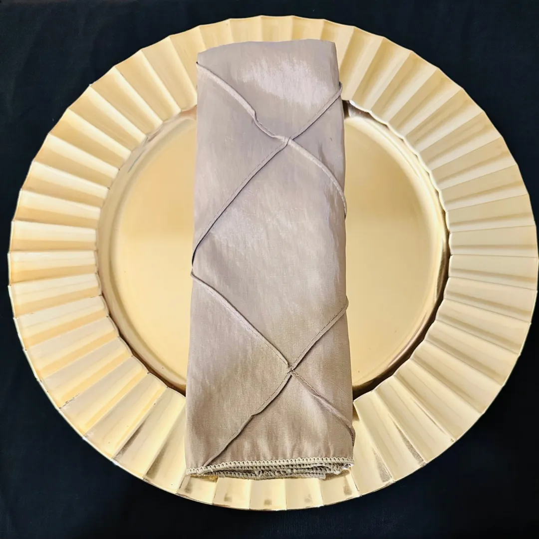 Taupe Bombay Pintuck Napkins