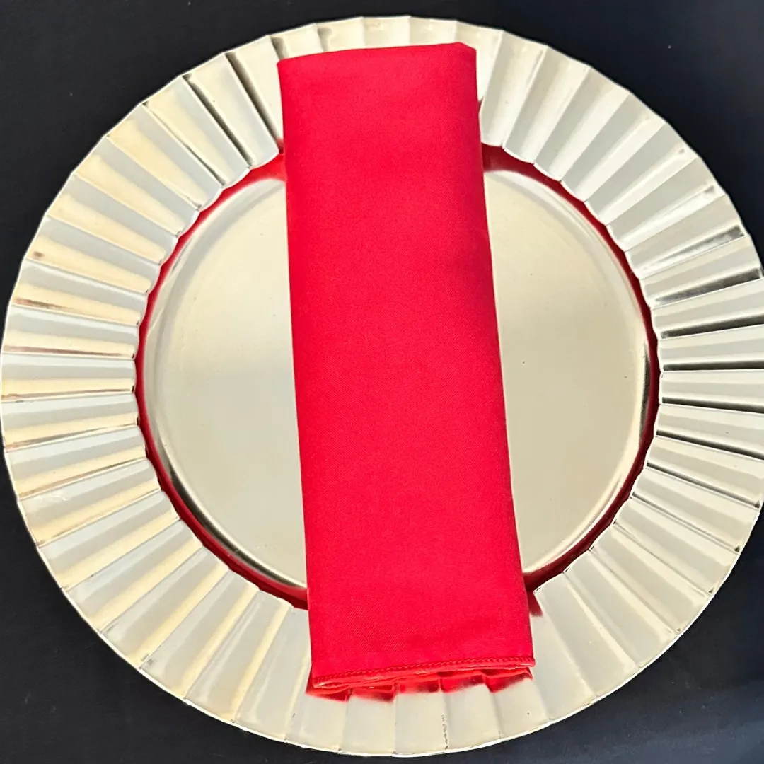 Holiday Red Premier Polyester Napkins