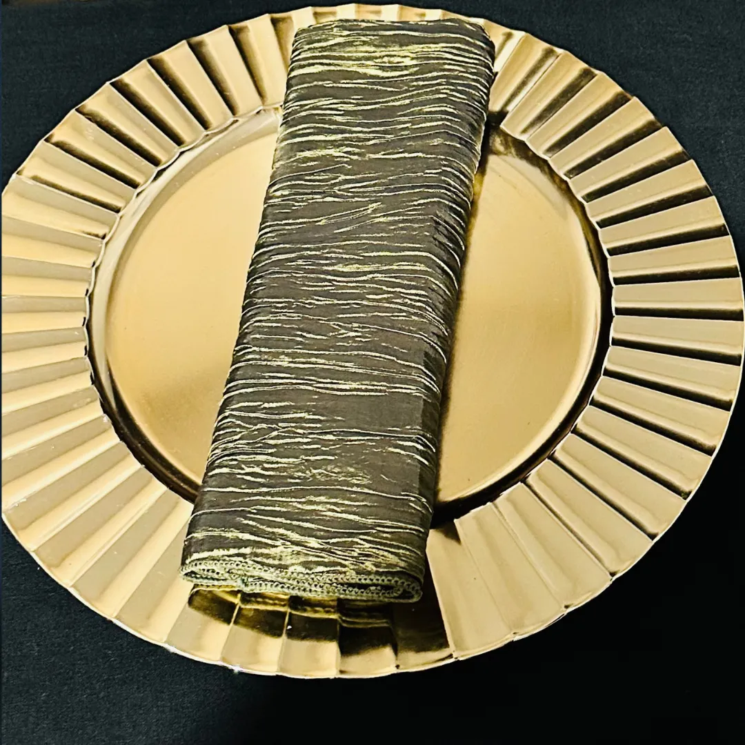 Moss Crinkle Taffeta Napkins