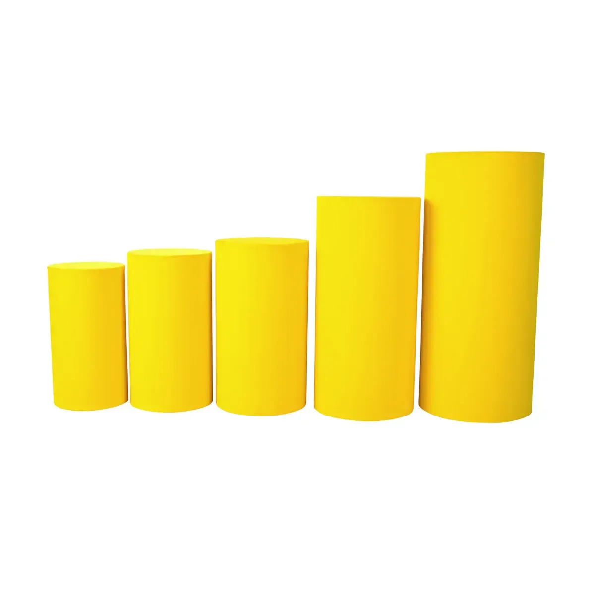 Canary Yellow Spandex Pillar Covers