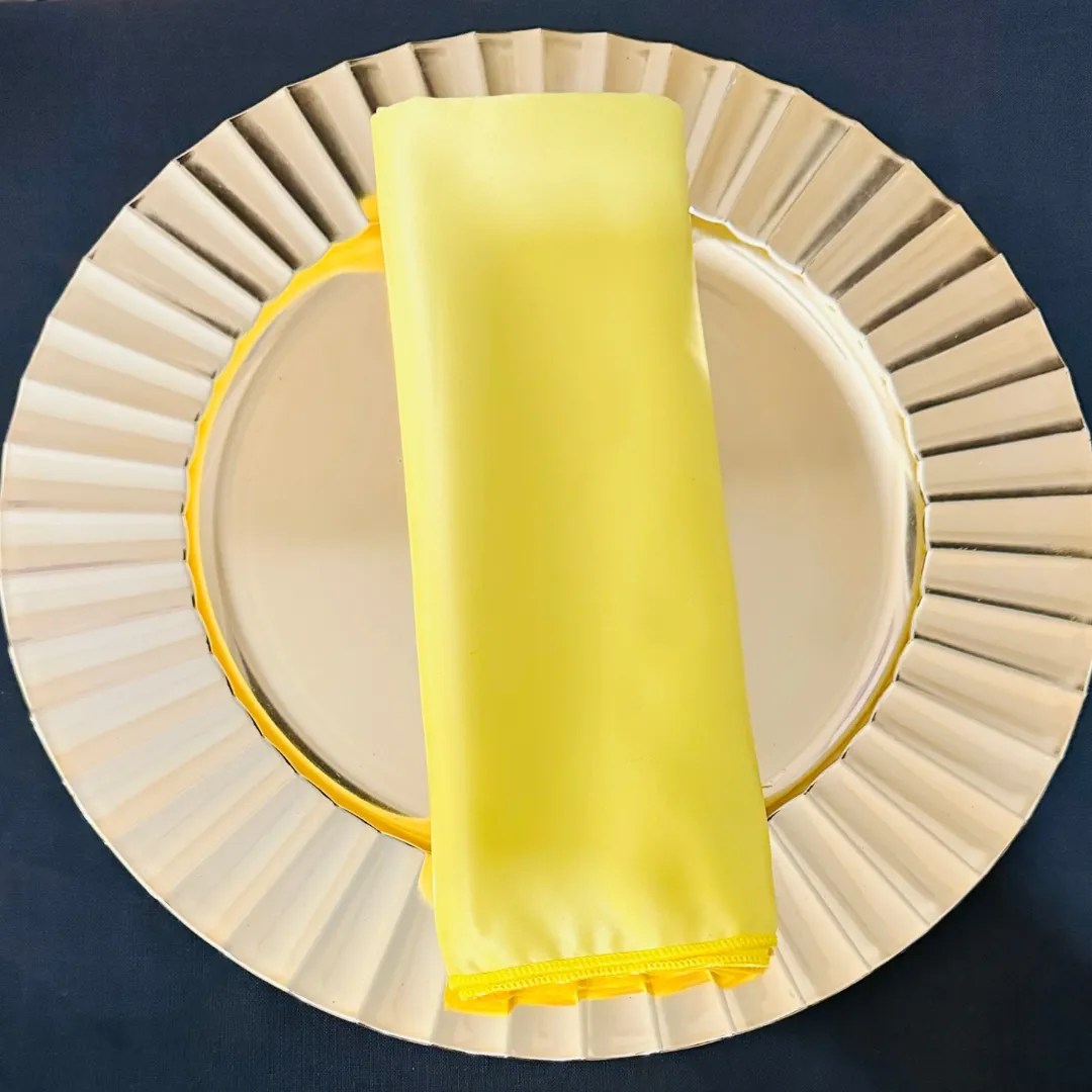 Lemon Duchess Satin Napkins
