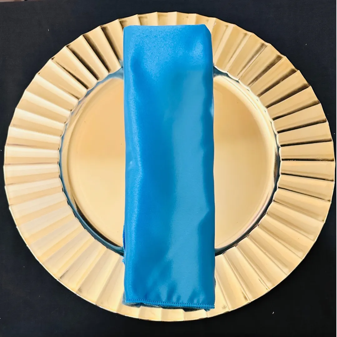 Cobalt Duchess Satin Napkins