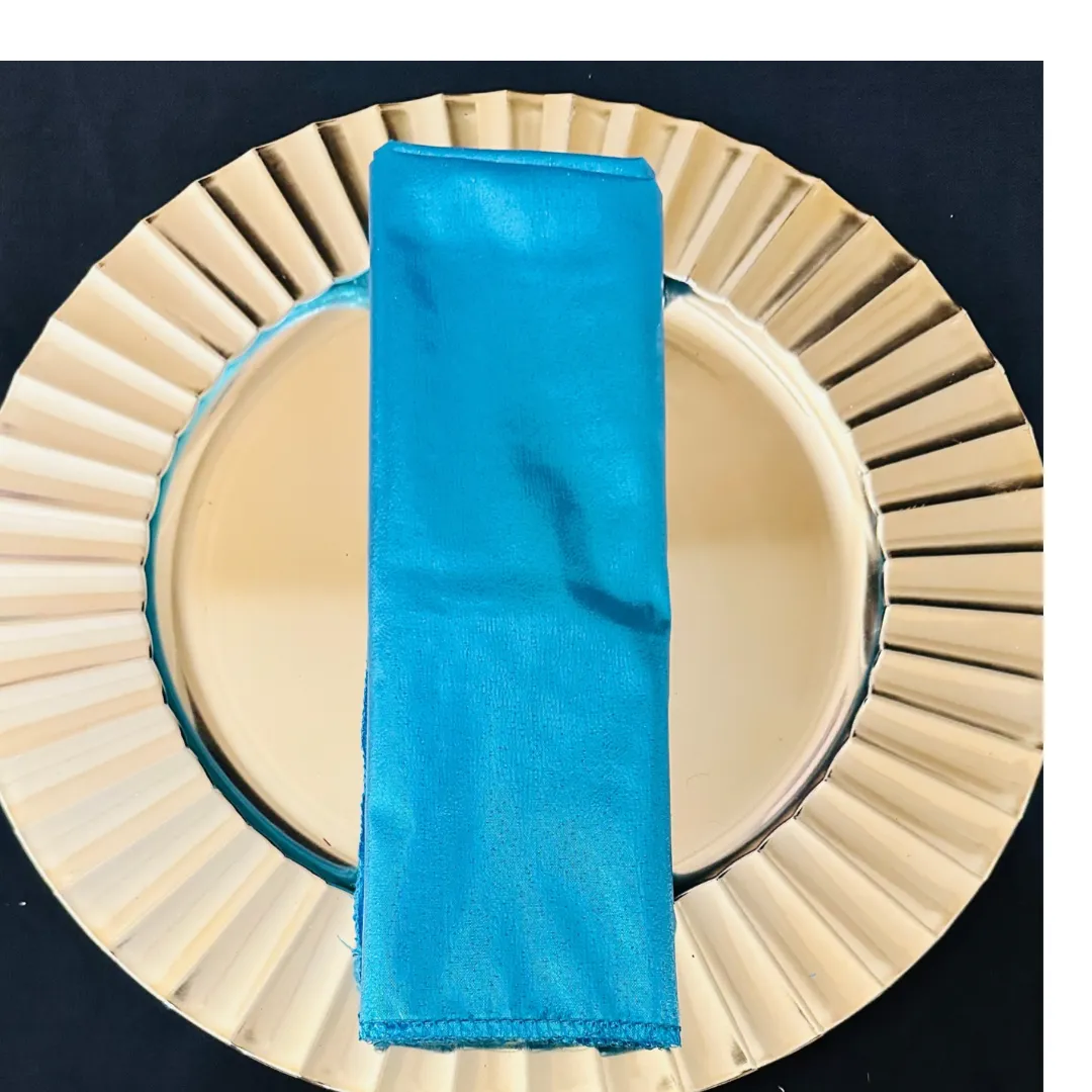 Turquoise Tissue Lamé Napkins