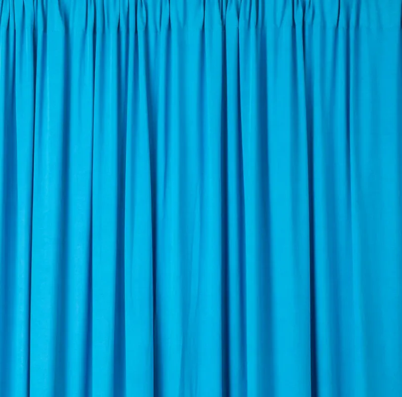 Aqua Spandex Stretch Drape Curtains
