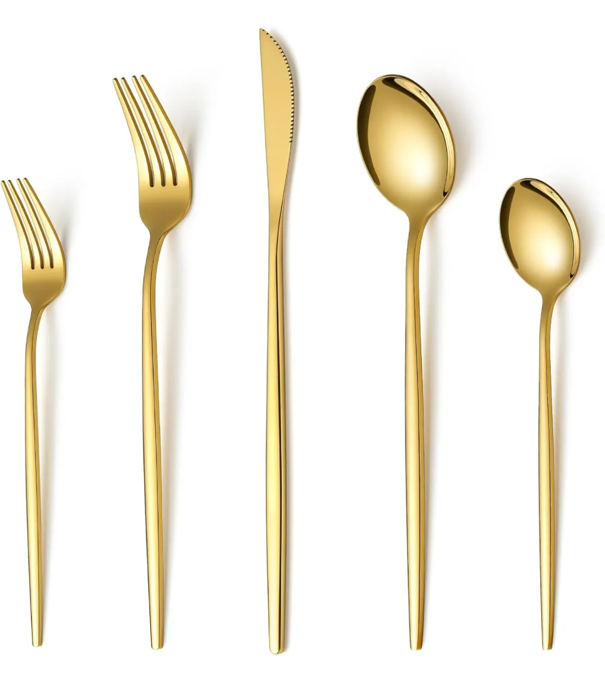 High Gloss Golden Flatware