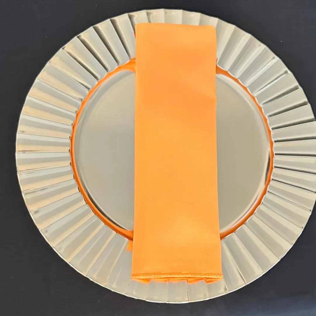Neon Orange Premier Polyester Napkins