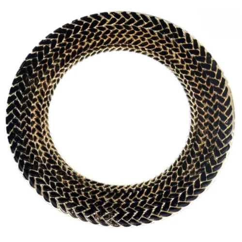 Black & Gold Glass Chargers 