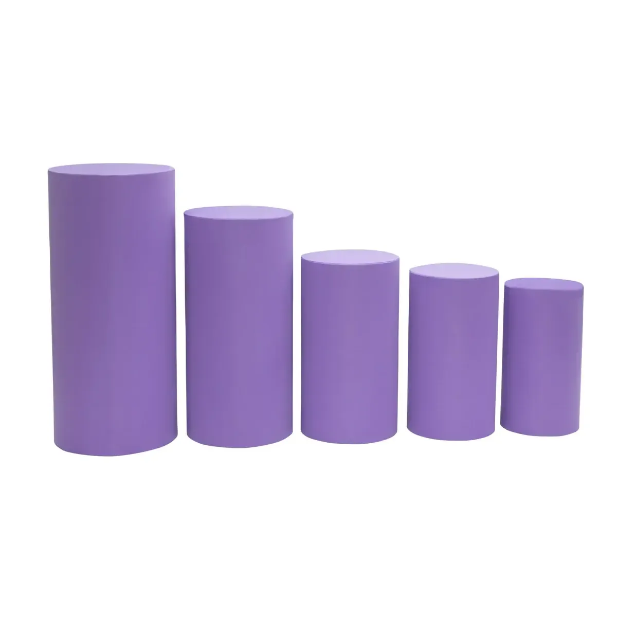 Lavender Spandex Pillar Covers