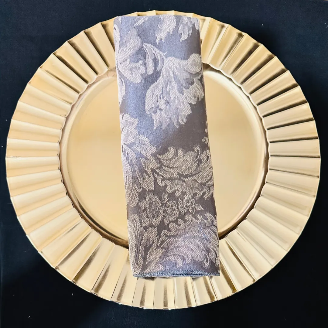 Pewter Miranda Damask Napkins