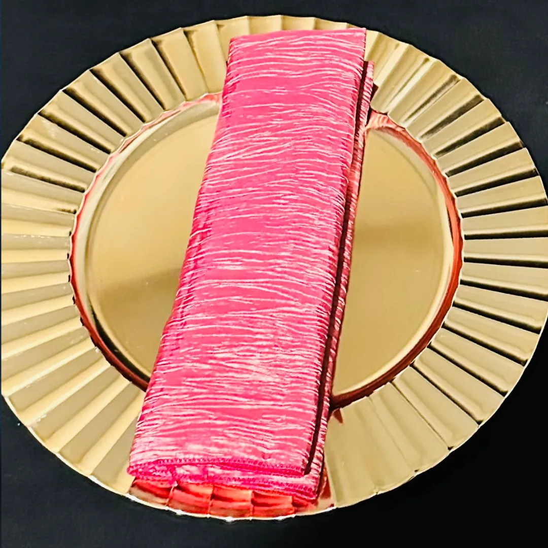 Watermelon Crinkle Taffeta Napkins